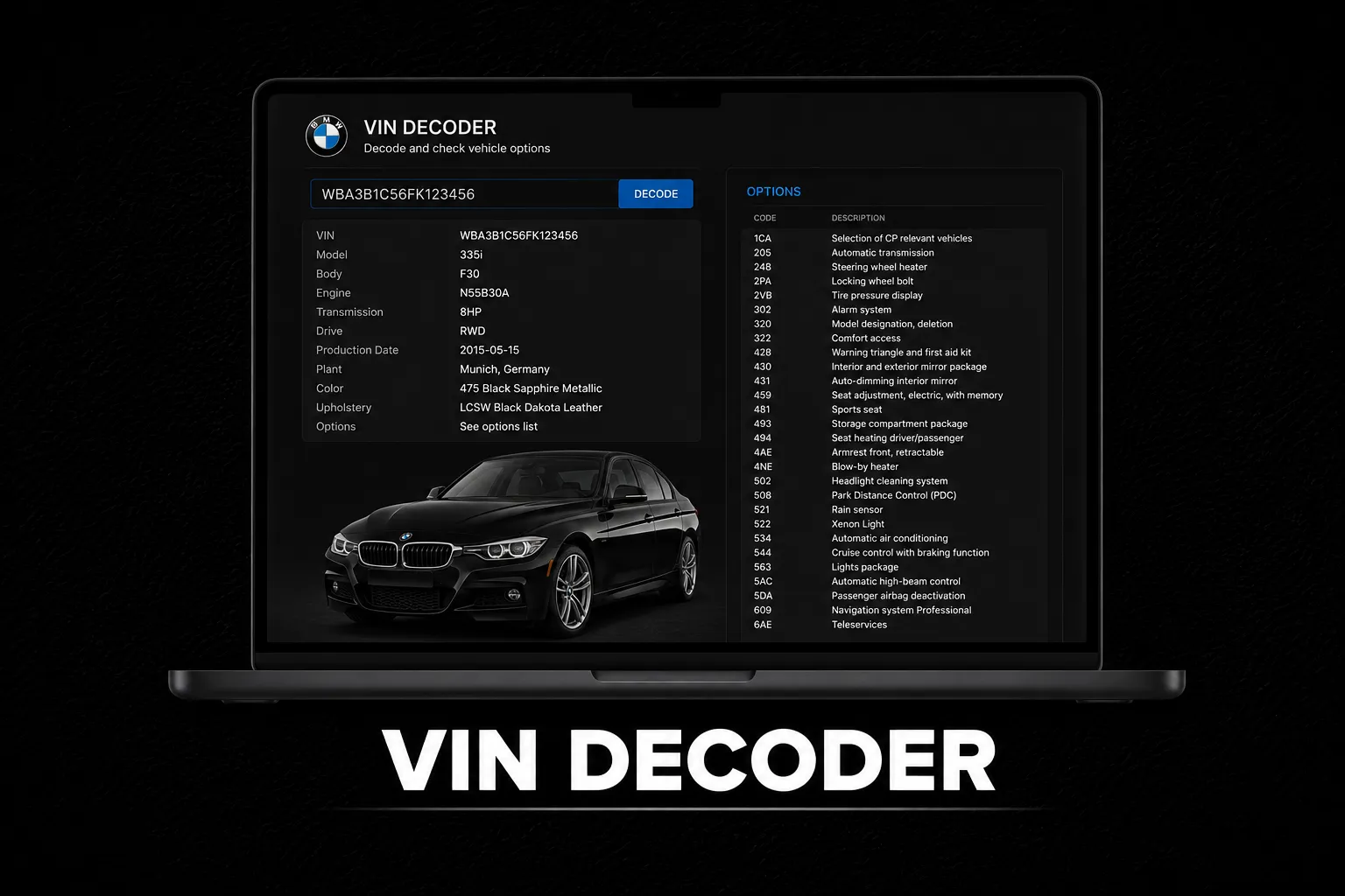 VIN Decode — Up North Coding